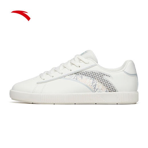 安踏小白鞋女鞋2022夏季新款平底低帮休闲鞋白色运动鞋122228060-3 商品图3