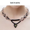 lost in echo 小众设计感色彩珐琅串珠拼接爱心项链锁骨链男女 商品缩略图4
