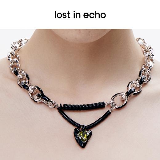 lost in echo 小众设计感色彩珐琅串珠拼接爱心项链锁骨链男女 商品图4