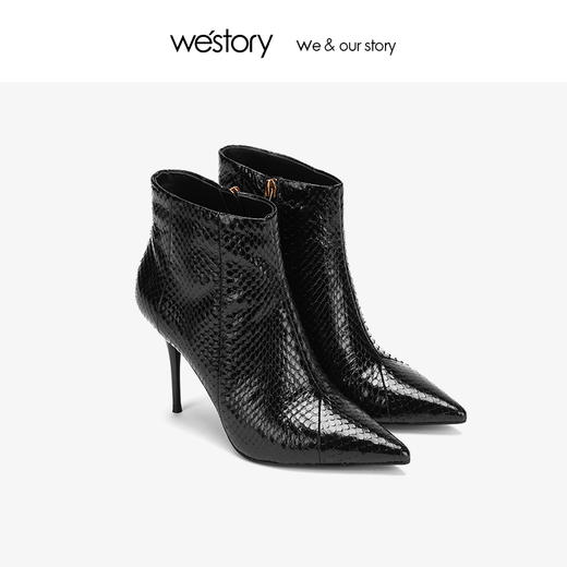 westory2020春新款细高跟时装短靴女鞋 两色可选 W29DS80001 商品图0