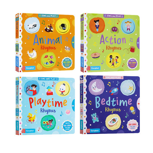 英文原版进口唱歌和玩耍：Sing and Play：Bedtime / Playtime / Action / Animal Rhymes 低幼儿童英语启蒙绘本纸板书 亲子共读睡前童谣 商品图0