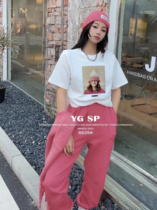 女美女针织帽短T8628 商品图0