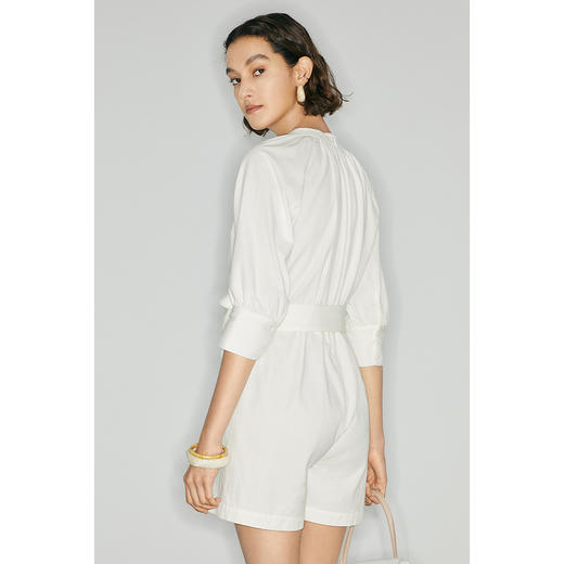 【商场同款】麦檬夏气质小V领收口羊角袖连体裤5C4291551 商品图3