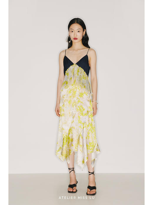 【日光森林】品牌定制桑蚕丝印花拼接吊带上衣/220013 商品图2