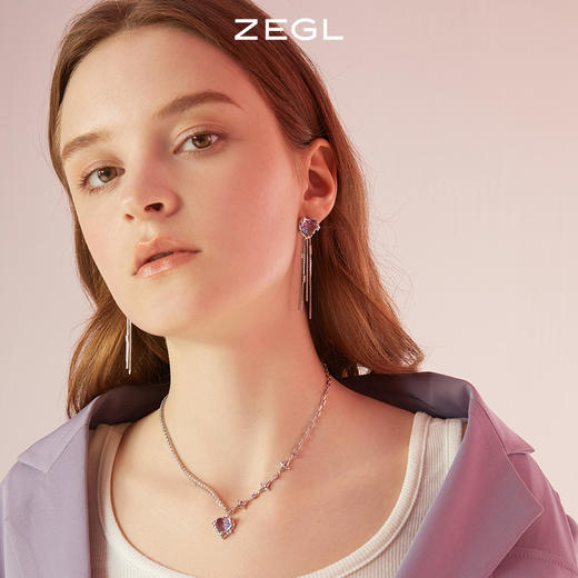 ZEGL设计师银河甜心系列爱心项链女轻奢小众高级设计感锁骨链配饰 商品图3