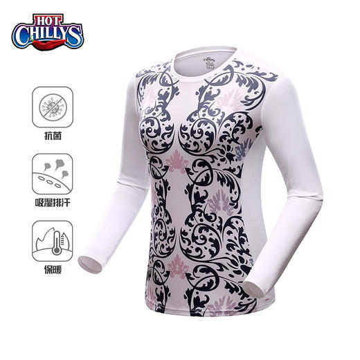 HOTCHILLYS红辣椒 女士桃皮速干运动打底排汗圆领内衣 HCA3050P 商品图4