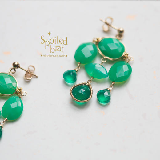 SpoiledBrat Jewelry风铃系列澳洲玉耳环 商品图1