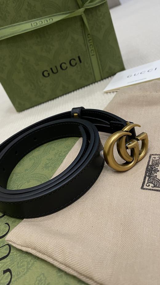 4-5年如新，双面胎牛皮双G腰带 自留百搭经典款 商品图8