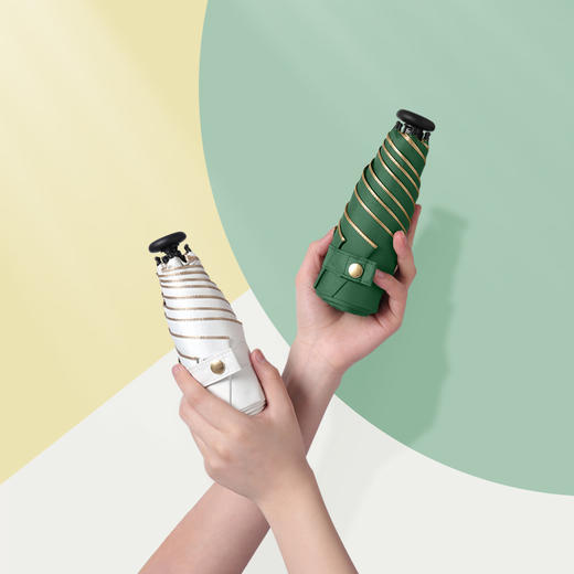 烫金系列加厚金胶涂层轻巧拇指伞 商品图4