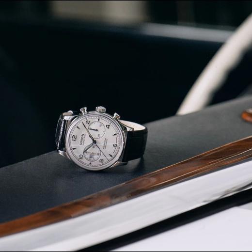 宇联（UNION GLASHÜTTE）德国手表 男士腕表 诺拉敏斯系列机械皮带计时码表 D012.427.16.017.00 商品图2