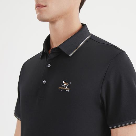 【水柔棉】柒牌男士短袖polo衫商务休闲夏季薄款弹力翻领T恤	122T70470 商品图2