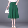 薄款排扣A字裙，长款松紧高腰时尚下装裙时尚新款半身裙MYX-6850 商品缩略图1