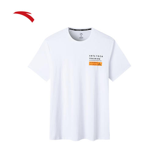 安踏劲道纱短袖t恤男2022夏季新款修身套头运动情侣上衣152227122-1/2 商品图1