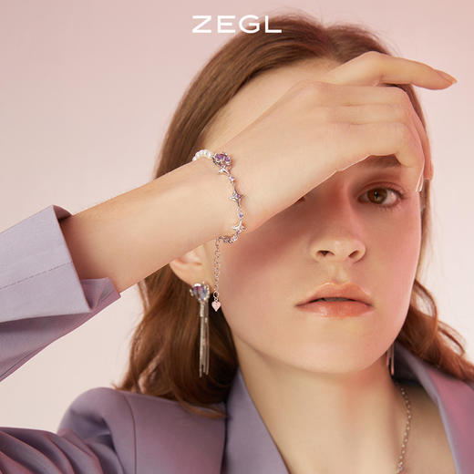 ZEGL设计师银河甜心系列爱心手链女ins小众设计人造珍珠甜酷手饰 商品图1