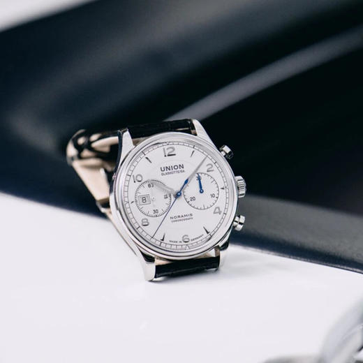宇联（UNION GLASHÜTTE）德国手表 男士腕表 诺拉敏斯系列机械皮带计时码表 D012.427.16.017.00 商品图3