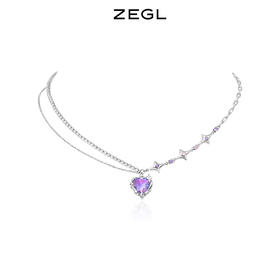 ZEGL设计师银河甜心系列爱心项链女轻奢小众高级设计感锁骨链配饰