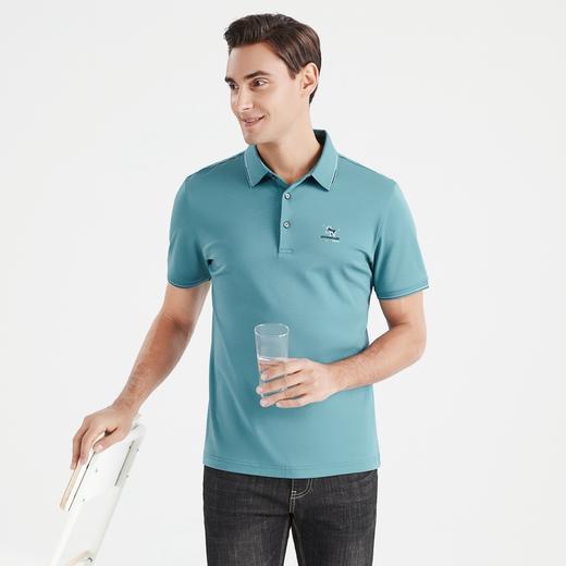 【水柔棉】柒牌男士短袖polo衫商务休闲夏季薄款弹力翻领T恤	122T70470 商品图1