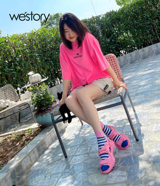 westory女鞋2021夏季新款漆皮仙女风运动凉鞋镂空沙滩W21BG61011 商品图0