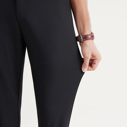 【特价】柒牌男裤休闲裤春季新款商务通勤上班暗条纹黑色男士直筒长裤	122H70860 商品图2