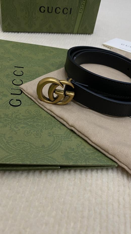 4-5年如新，双面胎牛皮双G腰带 自留百搭经典款 商品图6