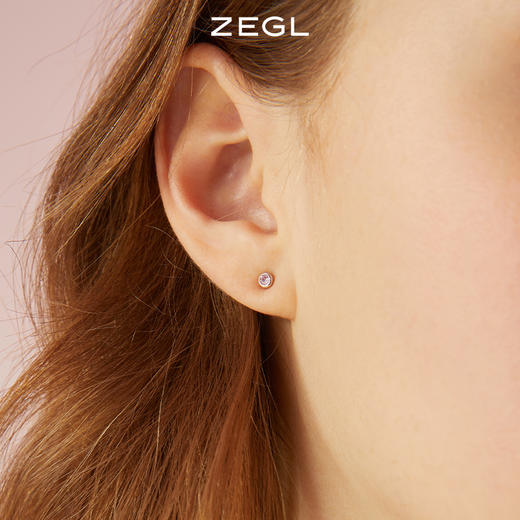 ZEGL设计师银河甜心系列四芒星耳钉女爱心耳环酷925银针小众耳饰 商品图3