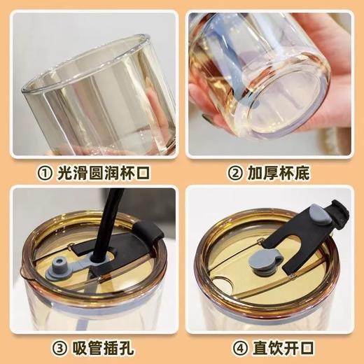 小红书杯子ins高颜值咖啡杯北极光竹节杯耐热水杯百搭吸管杯. 商品图5