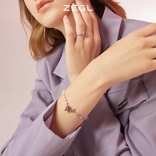 ZEGL设计师银河甜心系列爱心手链女ins小众设计人造珍珠甜酷手饰 商品图5