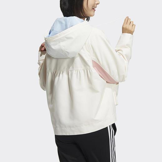 阿迪达斯NEO外套女2022年春季新款运动休闲连帽夹克上衣HM7438 商品图2