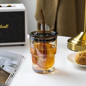 小红书杯子ins高颜值咖啡杯北极光竹节杯耐热水杯百搭吸管杯. 商品图2