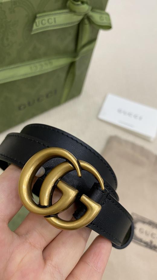 4-5年如新，双面胎牛皮双G腰带 自留百搭经典款 商品图7