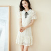剩S/M/L/XL 芳外 夏季温婉优雅蕾丝中长裙宽松灯笼袖连衣裙1025 商品缩略图1