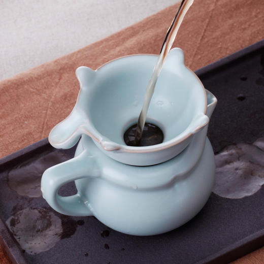 东道汝窑｜福寿茶漏（天青·2022壬寅年） 商品图3