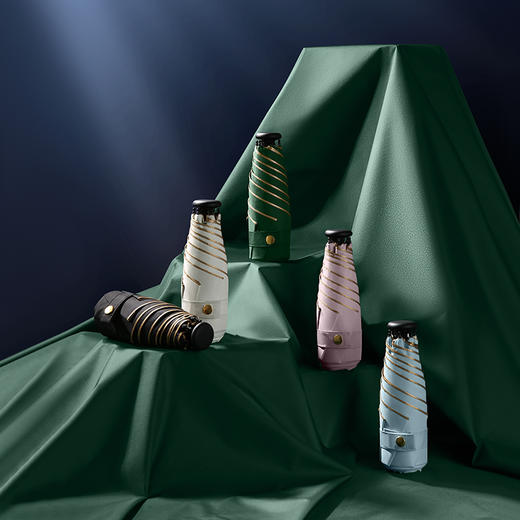 烫金系列加厚金胶涂层轻巧拇指伞 商品图0