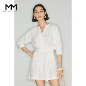 【商场同款】麦檬夏气质小V领收口羊角袖连体裤5C4291551