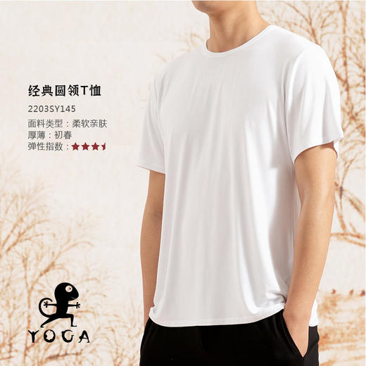 壁虎瑜伽【2203SY145】经典圆领T恤（无胸垫）【七十二小时发货】 商品图0