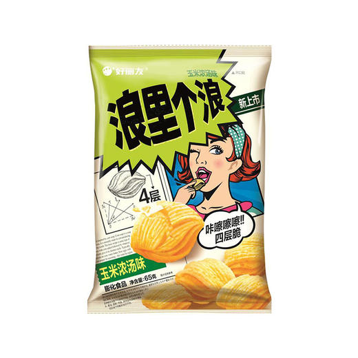 好丽友浪里个浪 玉米浓汤味 65g 商品图0