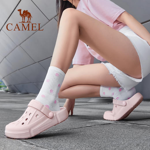 骆驼洞洞鞋夏季沙滩鞋女士2024新款软底防滑透气户外包头凉拖鞋男 A12533628_A122533037 商品图3