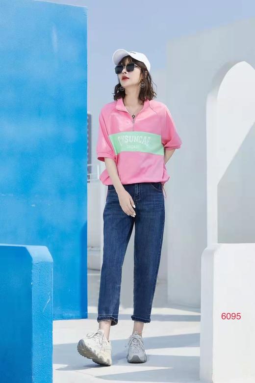女半拉链短T6095 商品图2