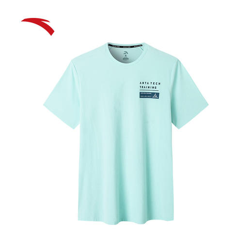 安踏劲道纱短袖t恤男2022夏季新款修身套头运动情侣上衣152227122-1/2 商品图0