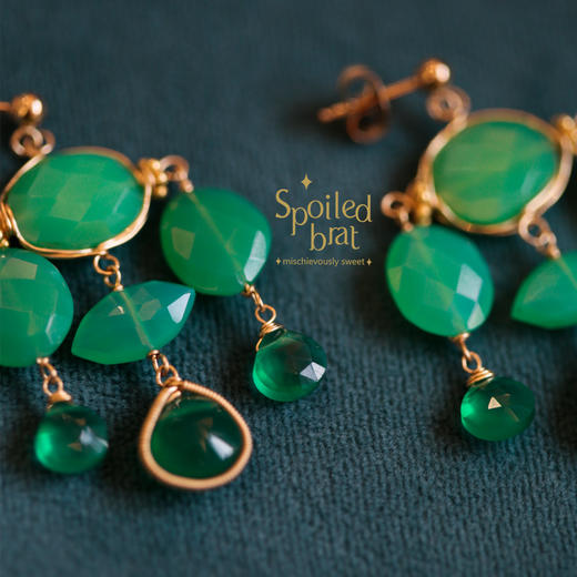 SpoiledBrat Jewelry风铃系列澳洲玉耳环 商品图2