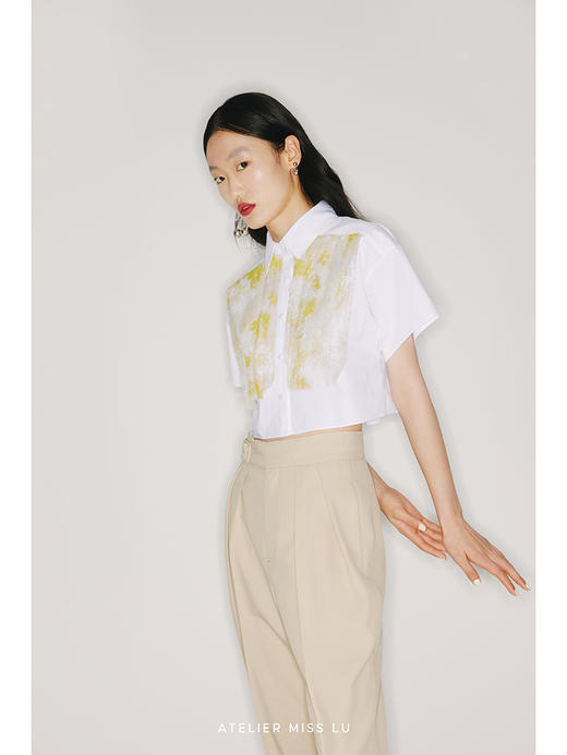 【绅士】宽褶裥燕麦浅驼高腰锥形裤/220007 商品图3