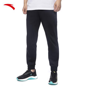 安踏运动裤男2022夏季新款透气KT篮球收口针织裤长裤152221312-3