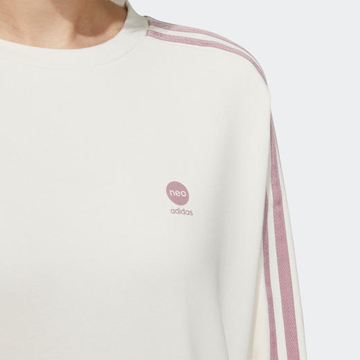 Adidas阿迪达斯NEO女卫衣2022春季新款圆领休闲运动套头衫HM7416 商品图2