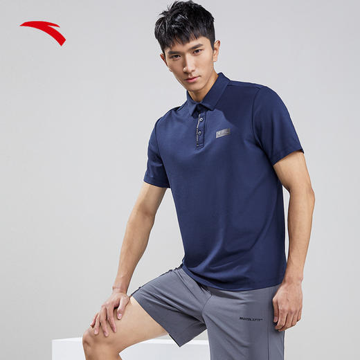 安踏男子短袖t恤夏季新款立领透气POLO衫152227117-1/3 商品图3