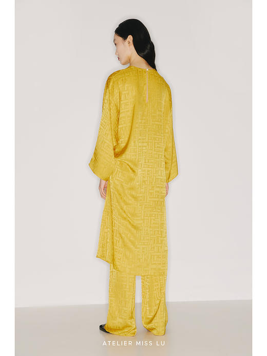 【迷踪】定制款日本进口三醋酸琉璃黄垂感长裤/2200013B 商品图3