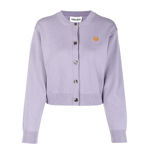 KENZO 高田贤三 小虎头 女士针织开衫 浅紫 FB62 CA635 3TA 81 商品图0