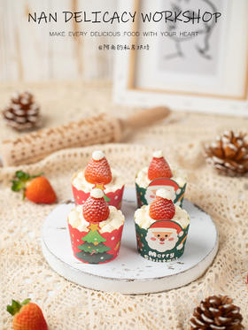 空气炸烤箱|圣诞纸杯蛋糕