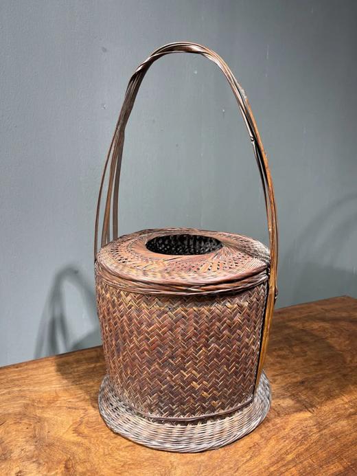 竹编双层提梁圆篮，顺丰包邮 商品图14