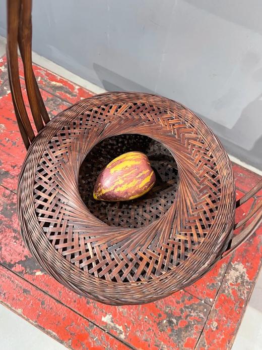 竹编双层提梁圆篮，顺丰包邮 商品图4