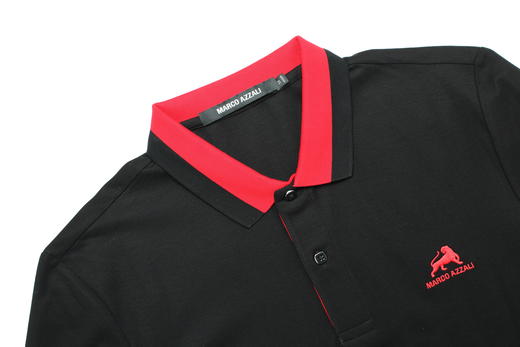 Marco Azzali黑色短袖POLO衫 TP541012A 商品图2
